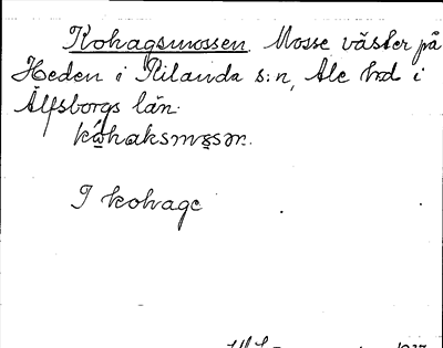 Bild på arkivkortet för arkivposten Kohagsmossen