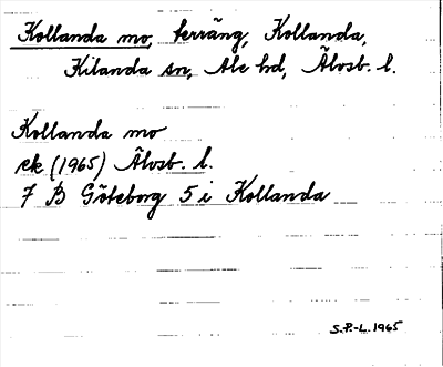 Bild på arkivkortet för arkivposten Kollanda mo