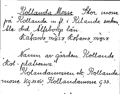 Bild på arkivkortet för arkivposten Kollanda Mosse