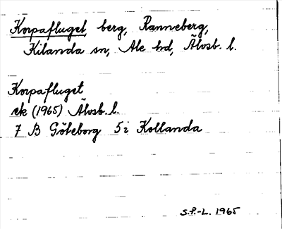 Bild på arkivkortet för arkivposten Korpafluget