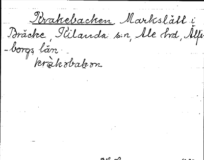 Bild på arkivkortet för arkivposten Krakebacken