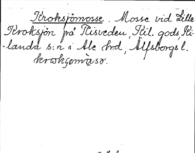 Bild på arkivkortet för arkivposten Kroksjömosse