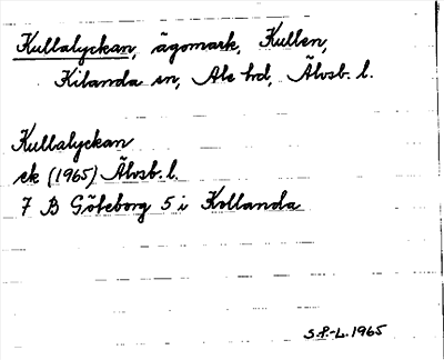 Bild på arkivkortet för arkivposten Kullalyckan