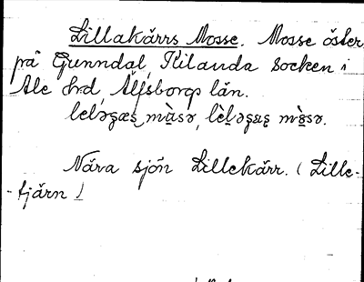 Bild på arkivkortet för arkivposten Lillakärrs Mosse