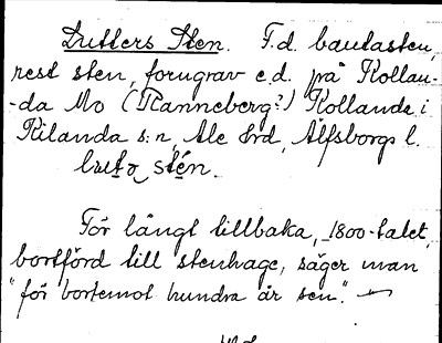 Bild på arkivkortet för arkivposten Lutters Sten