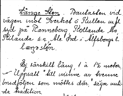 Bild på arkivkortet för arkivposten Långe Sten
