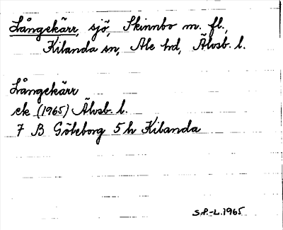 Bild på arkivkortet för arkivposten Långekärr