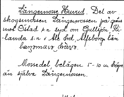 Bild på arkivkortet för arkivposten Långemosse Huvud