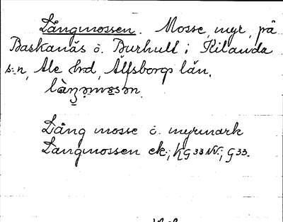 Bild på arkivkortet för arkivposten Långmossen