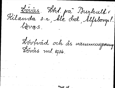 Bild på arkivkortet för arkivposten Lövås