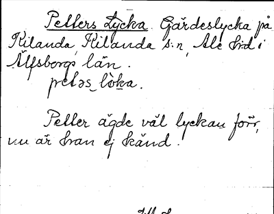 Bild på arkivkortet för arkivposten Petters Lycka
