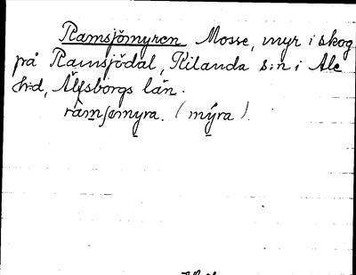 Bild på arkivkortet för arkivposten Ramsjömyren