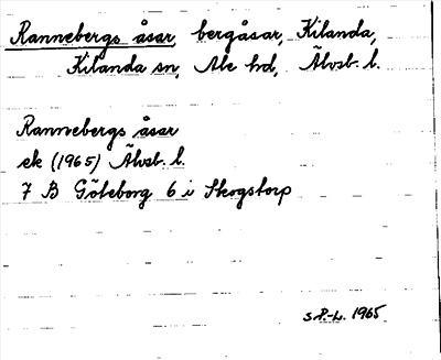 Bild på arkivkortet för arkivposten Rannebergs åsar