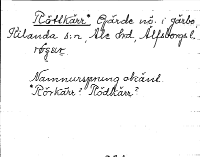 Bild på arkivkortet för arkivposten Röttkärr