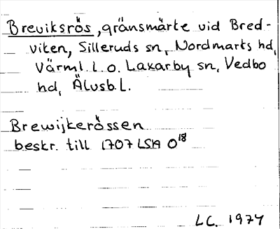 Bild på arkivkortet för arkivposten Breviksrös