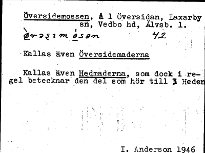 Bild på arkivkortet för arkivposten Översidemossen