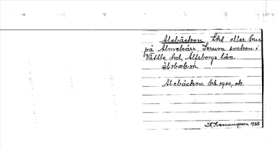 Bild på arkivkortet för arkivposten Alebäcken