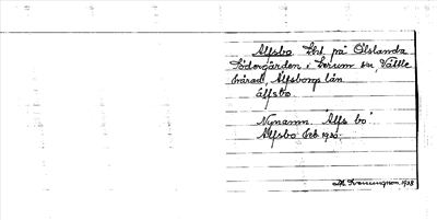 Bild på arkivkortet för arkivposten Alfsbo