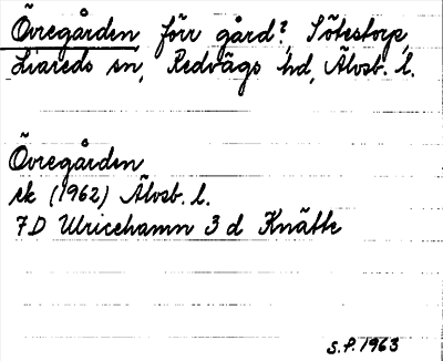 Bild på arkivkortet för arkivposten Övregården