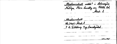 Bild på arkivkortet för arkivposten Abrahamshall