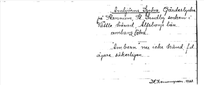 Bild på arkivkortet för arkivposten Ambjörns Lycka