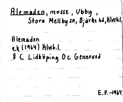 Bild på arkivkortet för arkivposten Alemaden