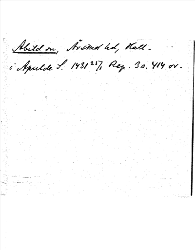 Bild på arkivkortet för arkivposten Abild sn