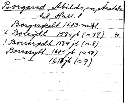 Bild på arkivkortet för arkivposten Borgared