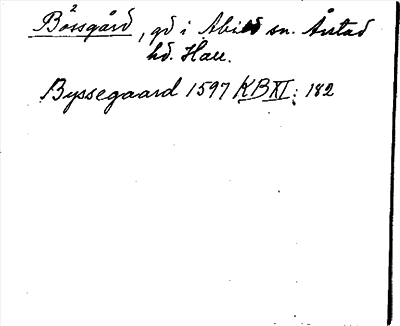 Bild på arkivkortet för arkivposten Bössgård