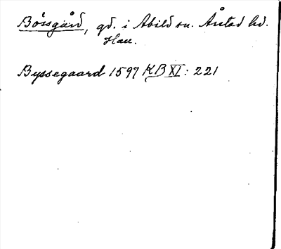 Bild på arkivkortet för arkivposten Bössgård