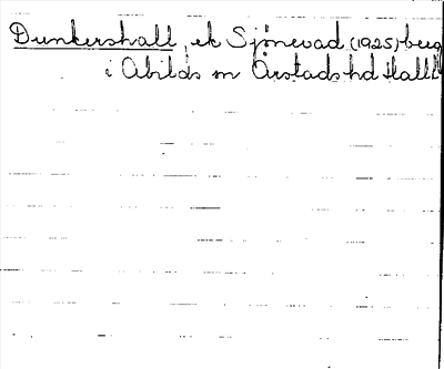 Bild på arkivkortet för arkivposten Dunkershall