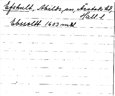 Bild på arkivkortet för arkivposten Efshult