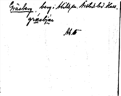Bild på arkivkortet för arkivposten Gräsberg