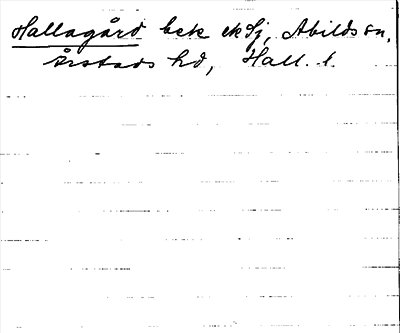 Bild på arkivkortet för arkivposten Hallagård