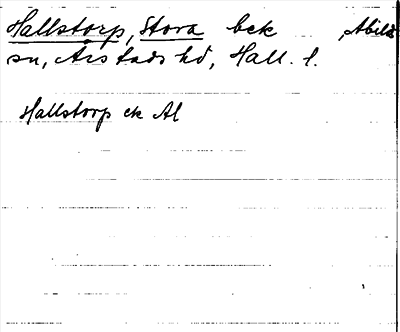 Bild på arkivkortet för arkivposten Hallstorp, Stora
