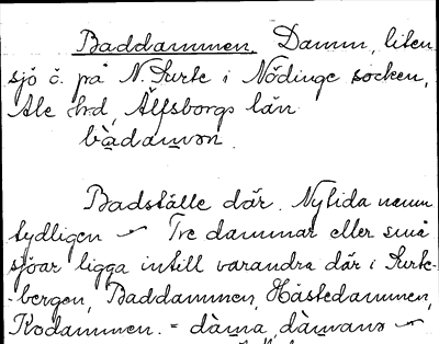 Bild på arkivkortet för arkivposten Baddammen