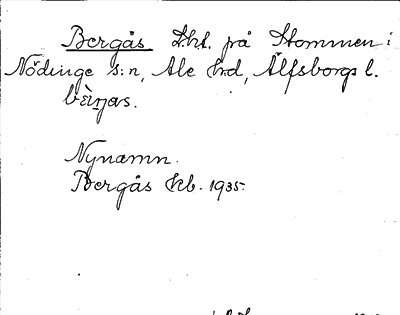 Bild på arkivkortet för arkivposten Bergås