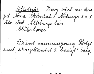 Bild på arkivkortet för arkivposten Blixterås