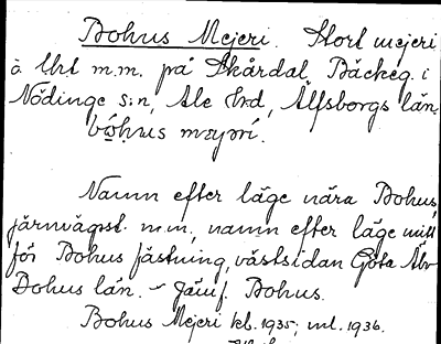 Bild på arkivkortet för arkivposten Bohus Mejeri