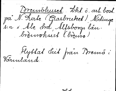 Bild på arkivkortet för arkivposten Bremöhuset