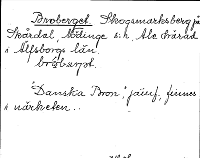 Bild på arkivkortet för arkivposten Broberget