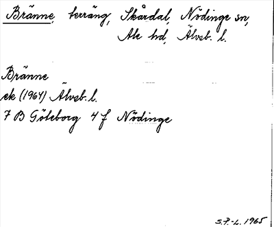 Bild på arkivkortet för arkivposten Bränne