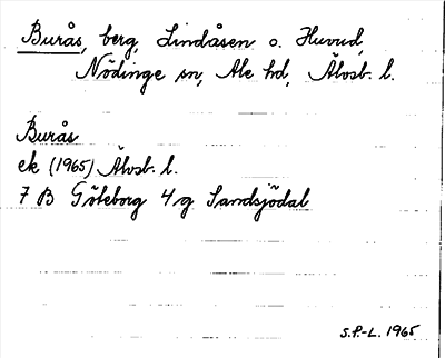 Bild på arkivkortet för arkivposten Burås