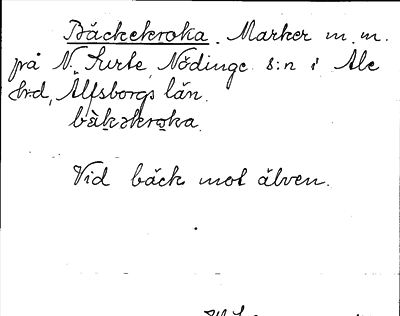 Bild på arkivkortet för arkivposten Bäckekroka