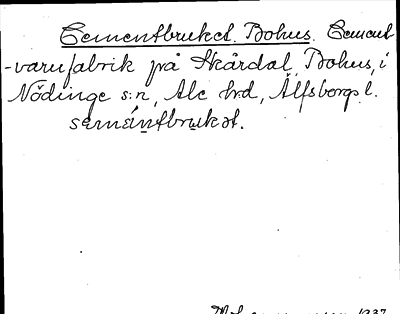 Bild på arkivkortet för arkivposten Cementbruket Bohus