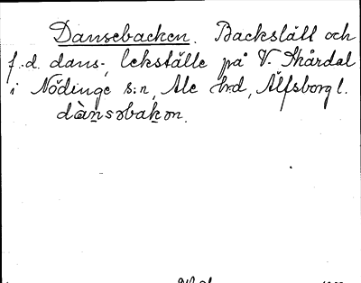 Bild på arkivkortet för arkivposten Dansebacken