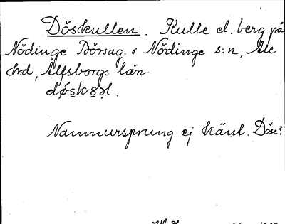Bild på arkivkortet för arkivposten Döskullen