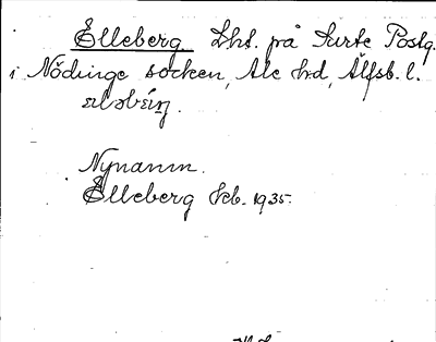 Bild på arkivkortet för arkivposten Elleberg