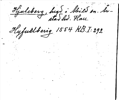 Bild på arkivkortet för arkivposten Hjuleberg