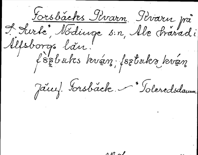 Bild på arkivkortet för arkivposten Forsbäcks Kvarn